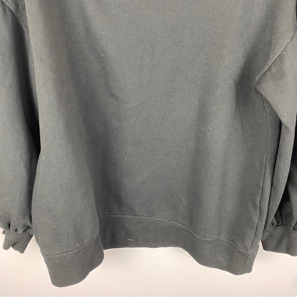 Zara Knit Bell Sleeve Cotton Oversized Turtleneck Sweater Small Black - Picture 11 of 11